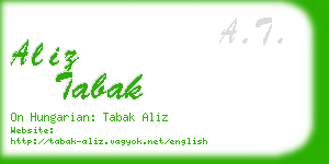 aliz tabak business card